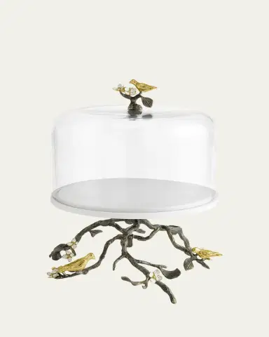 Michael Aram Lovebirds Cake Stand With Dome | Thumbnail 6