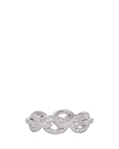 SIDNEY GARBER 18K White Gold Oval Link Ring | Thumbnail 1 SIDNEY GARBER 18K White Gold Oval Link Ring | Thumbnail 1