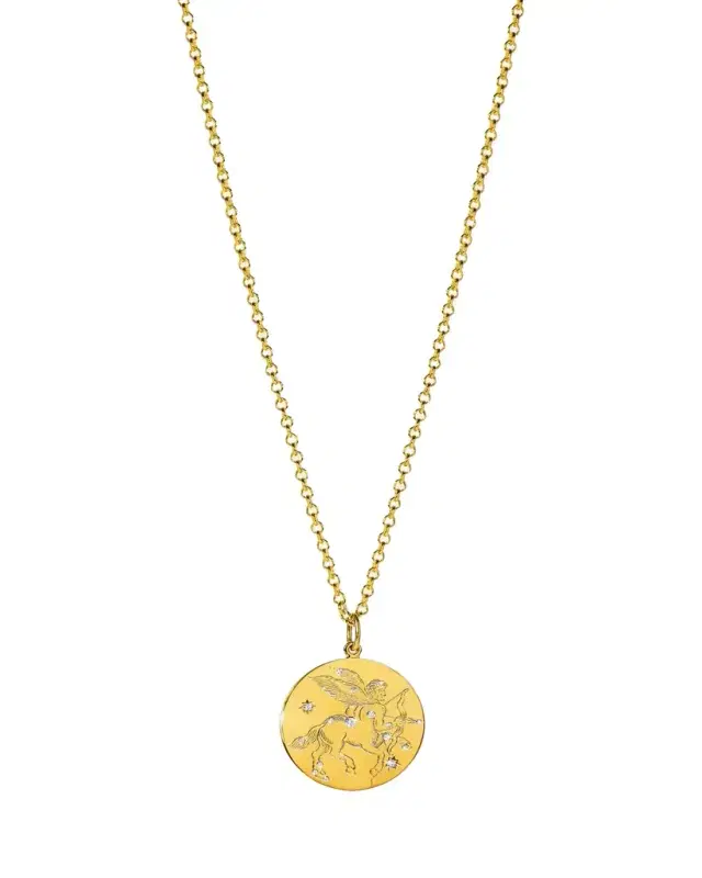 Zodiac Pendant Necklace, Sagittarius