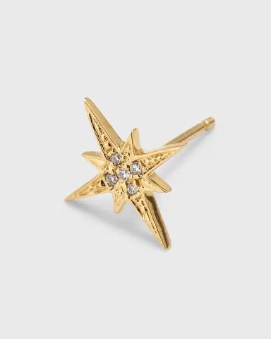 Sydney Evan Diamond Starburst Stud Earring, Single | Thumbnail 6 Sydney Evan Diamond Starburst Stud Earring, Single | Thumbnail 6