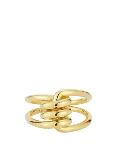 Walters Faith Huxley 18K Yellow Gold Single Coil Link Ring, Size 7 | Thumbnail 1