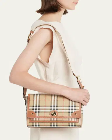 Burberry Note Check Flap Crossbody Bag | Thumbnail 2 Burberry Note Check Flap Crossbody Bag | Thumbnail 2