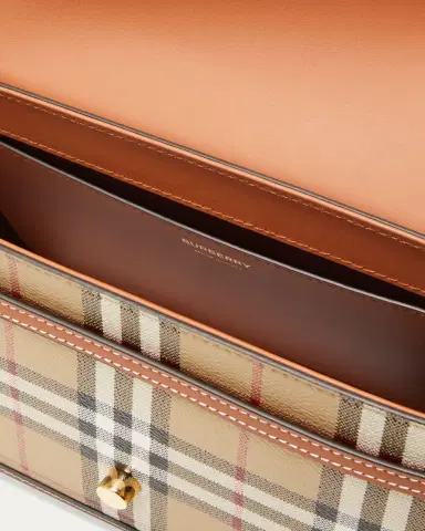 Burberry Note Check Flap Crossbody Bag | Thumbnail 4 Burberry Note Check Flap Crossbody Bag | Thumbnail 4