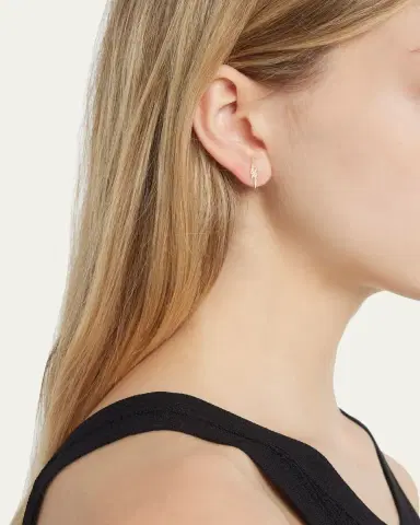 Sydney Evan 14k White Gold Diamond Lightning Bolt Stud Earring, Single | Thumbnail 2 Sydney Evan 14k White Gold Diamond Lightning Bolt Stud Earring, Single | Thumbnail 2