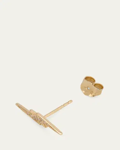 Sydney Evan 14k White Gold Diamond Lightning Bolt Stud Earring, Single | Thumbnail 4 Sydney Evan 14k White Gold Diamond Lightning Bolt Stud Earring, Single | Thumbnail 4