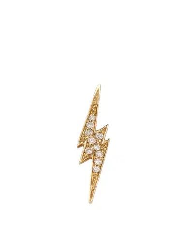 Sydney Evan 14k White Gold Diamond Lightning Bolt Stud Earring, Single | Thumbnail 1 Sydney Evan 14k White Gold Diamond Lightning Bolt Stud Earring, Single | Thumbnail 1