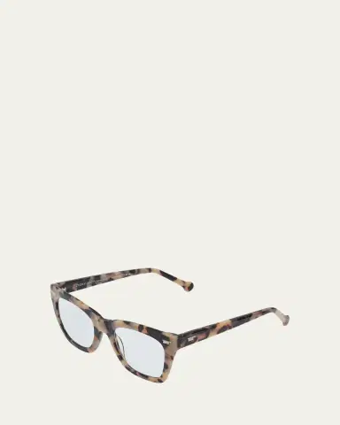 Colors In Optics CXB130 Oat Blue Blocking Acetate Rectangle Glasses | Thumbnail 2 Colors In Optics CXB130 Oat Blue Blocking Acetate Rectangle Glasses | Thumbnail 2