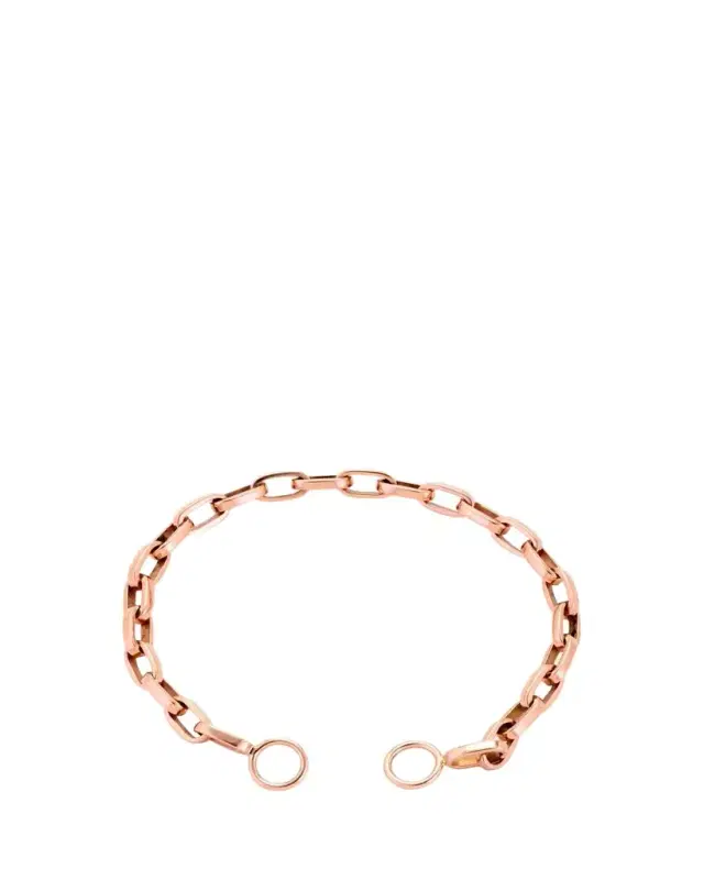 Marla Aaron Handmade Biker Chain Bracelet in 14K Rose Gold, 6"L