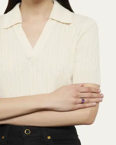 Pomellato Rose Gold Nudo Petite Ring with Amethyst and Jade | Thumbnail 2
