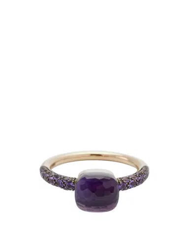 Pomellato Rose Gold Nudo Petite Ring with Amethyst and Jade | Thumbnail 1