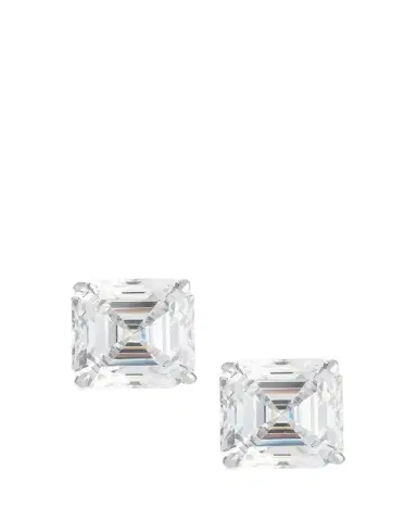 FANTASIA by DESERIO 18K Gold Plated Asscher Stud Earrings, 10.0tcw | Thumbnail 1 FANTASIA by DESERIO 18K Gold Plated Asscher Stud Earrings, 10.0tcw | Thumbnail 1