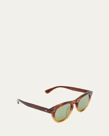 Oliver Peoples Men's Rorke Round Acetate & Crystal Sunglasses | Thumbnail 2