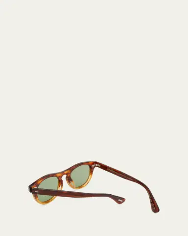 Oliver Peoples Men's Rorke Round Acetate & Crystal Sunglasses | Thumbnail 3
