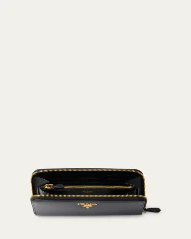 Prada Large Continental Leather Wallet | Thumbnail 3 Prada Large Continental Leather Wallet | Thumbnail 3