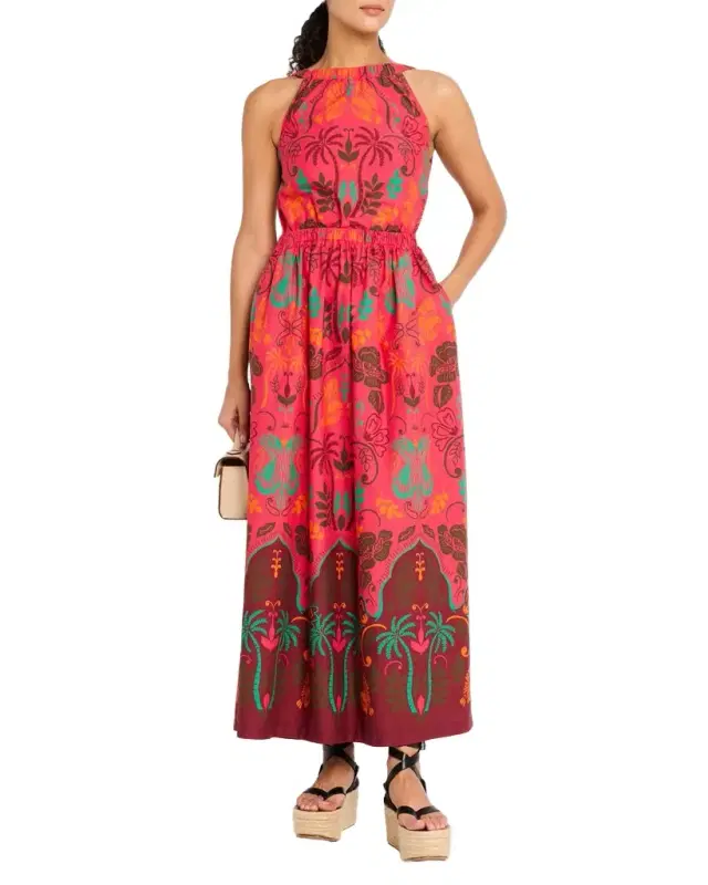 Colomba Sleeveless Open Tie-Back Maxi Dress