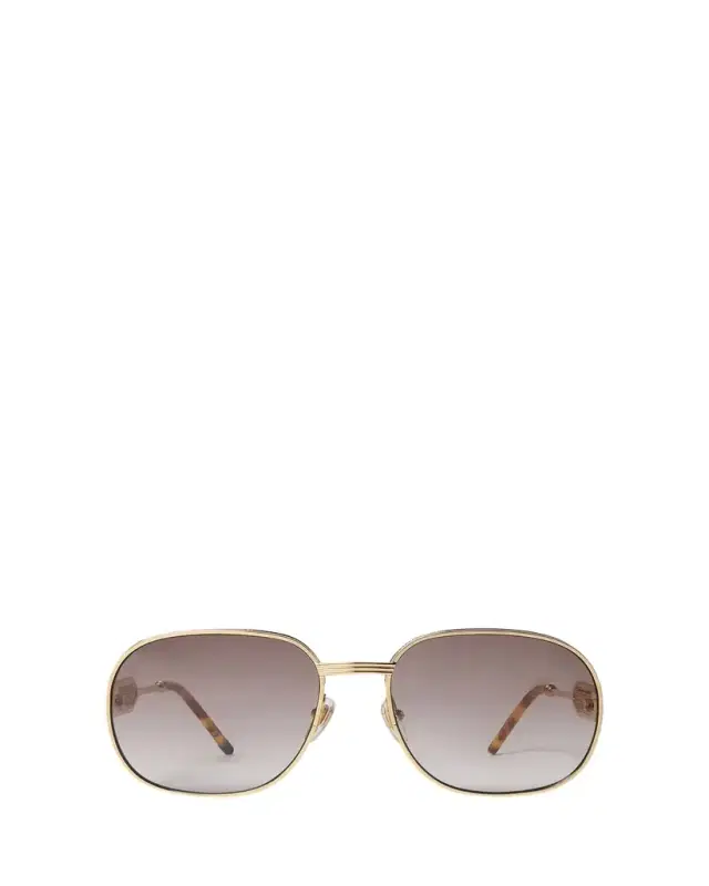 Casablanca Gradient Mixed-Media Round Sunglasses
