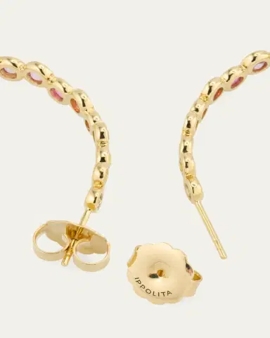 Ippolita 18K Starlet Hoop Earrings in Sapphire Rainbow | Thumbnail 4 Ippolita 18K Starlet Hoop Earrings in Sapphire Rainbow | Thumbnail 4
