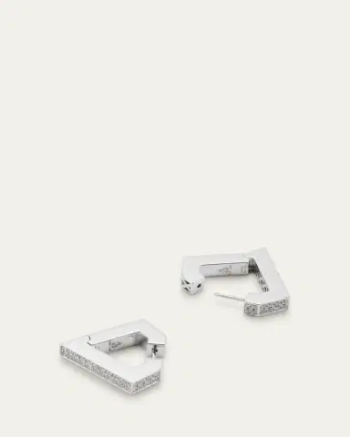 DRIES CRIEL 18k White Gold Maxi Diamond Brute Diamanti Earrings | Thumbnail 4