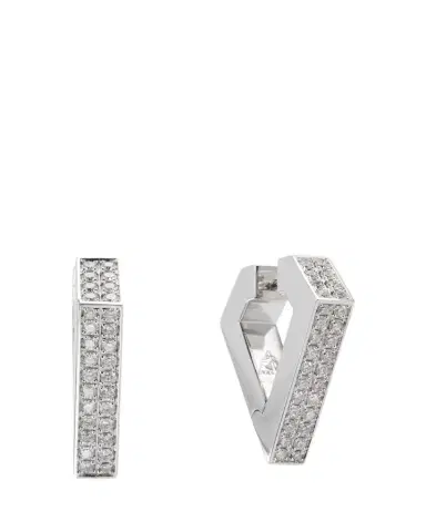 DRIES CRIEL 18k White Gold Maxi Diamond Brute Diamanti Earrings | Thumbnail 1