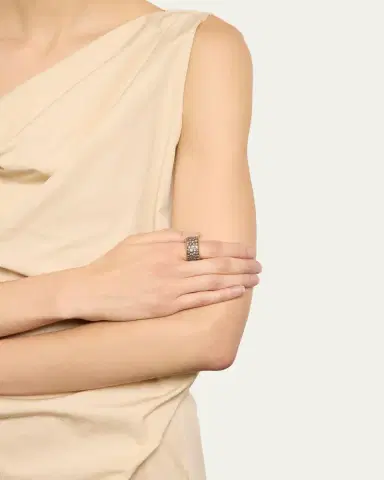 Pomellato Iconica Rose Gold Maxi Ring with Brown Diamonds | Thumbnail 2