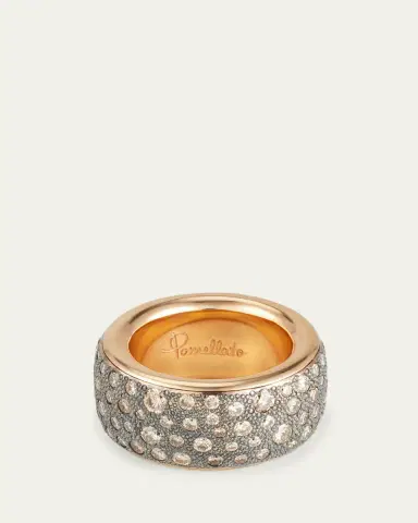 Pomellato Iconica Rose Gold Maxi Ring with Brown Diamonds | Thumbnail 3