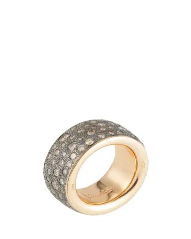 Pomellato Iconica Rose Gold Maxi Ring with Brown Diamonds | Thumbnail 1