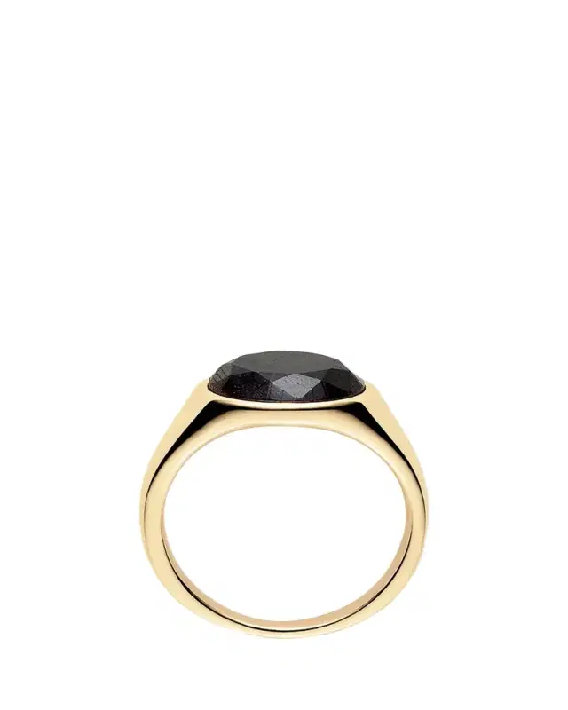 KINRADEN Men's Kindred 18K Gold Mpingo Blackwood Signet Ring