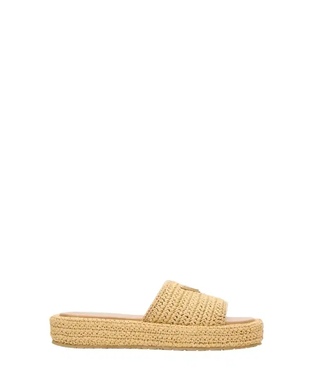 Raffia Single-Band Platform Slides