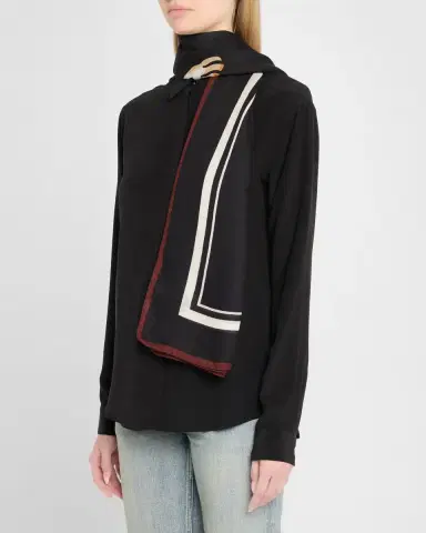 Saint Laurent Leopard Cashmere-Blend Square Scarf | Thumbnail 2