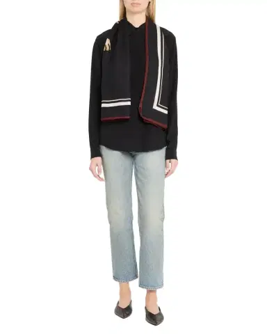 Saint Laurent Leopard Cashmere-Blend Square Scarf | Thumbnail 1