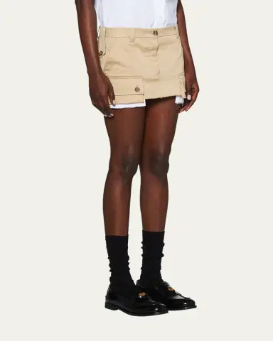 Miu Miu Chino Cargo Mini Skirt | Thumbnail 4