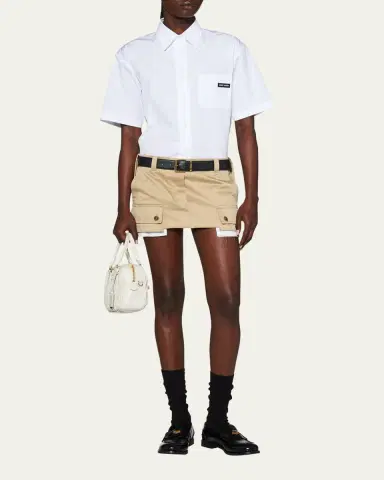 Miu Miu Chino Cargo Mini Skirt | Thumbnail 5