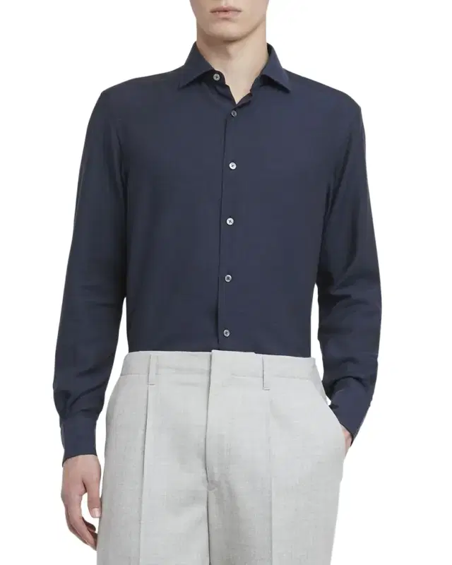 Men's Cashmere-Cotton Cashco Sport Shirt