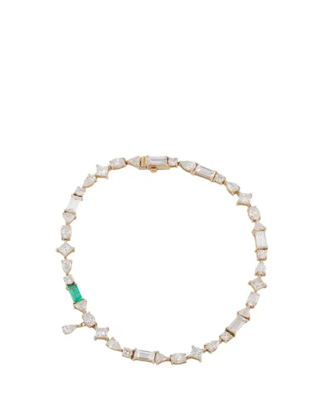 Monica Rich Kosann 18K Yellow Gold Fancy Cut Diamond Tennis Bracelet