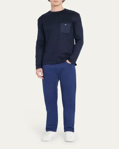 Zimmerli Men's T-Shirt with Chest Pocket | Thumbnail 2 Zimmerli Men's T-Shirt with Chest Pocket | Thumbnail 2