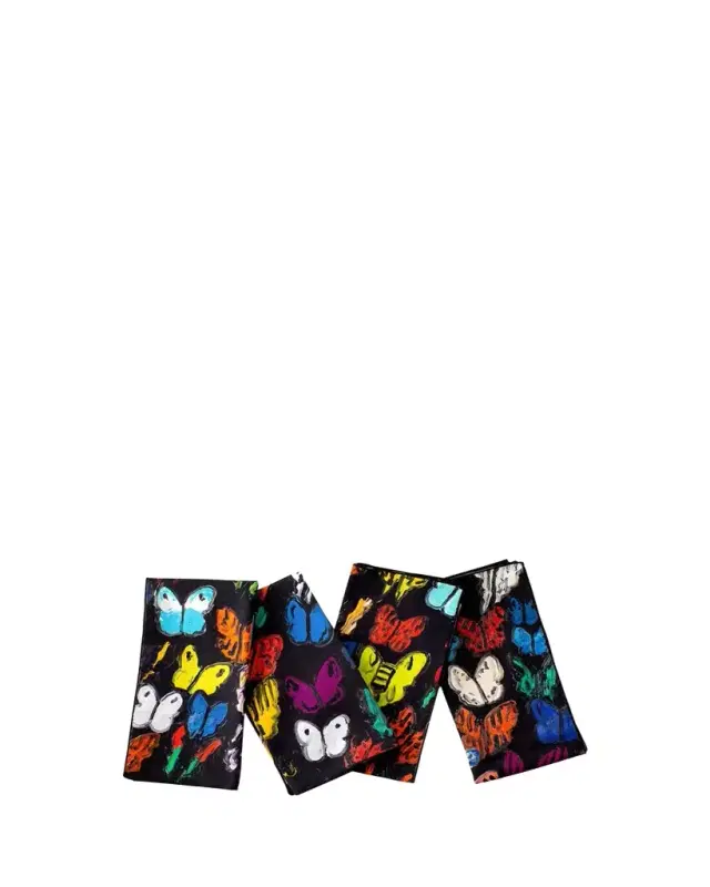 Hunt Slonem Butterflies In Flight Cotton Dinner Napkin