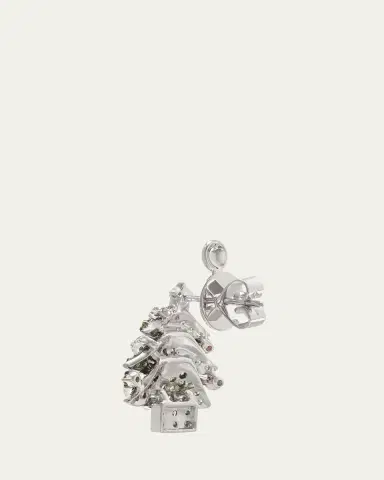 Mio Harutaka White Gold Christmas Tree Single Earring with Green Garnet and Sapphires | Thumbnail 3 Mio Harutaka White Gold Christmas Tree Single Earring with Green Garnet and Sapphires | Thumbnail 3