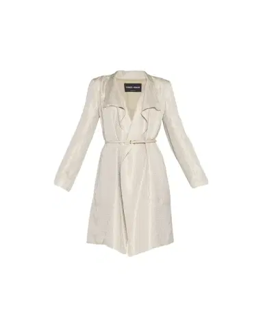 Giorgio Armani Belted Metallic Wrap Coat | Thumbnail 1 Giorgio Armani Belted Metallic Wrap Coat | Thumbnail 1