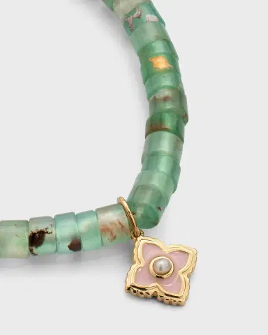Sydney Evan 14k Gold Moroccon Beaded Bracelet with Pearl Charm | Thumbnail 2 Sydney Evan 14k Gold Moroccon Beaded Bracelet with Pearl Charm | Thumbnail 2