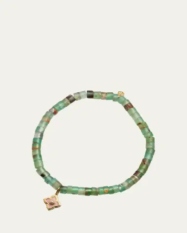 Sydney Evan 14k Gold Moroccon Beaded Bracelet with Pearl Charm | Thumbnail 4 Sydney Evan 14k Gold Moroccon Beaded Bracelet with Pearl Charm | Thumbnail 4