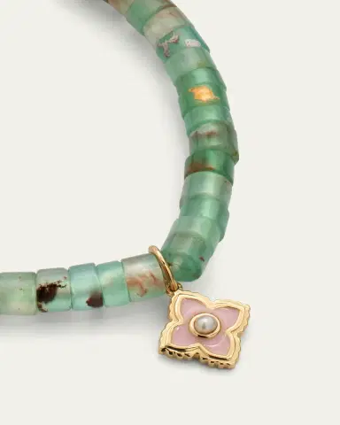 Sydney Evan 14k Gold Moroccon Beaded Bracelet with Pearl Charm | Thumbnail 6 Sydney Evan 14k Gold Moroccon Beaded Bracelet with Pearl Charm | Thumbnail 6