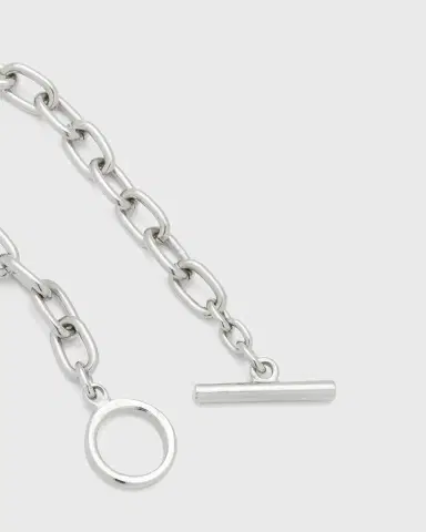 Ben-Amun Silver Imitation Rhodium Electroplated Chain Bracelet | Thumbnail 7