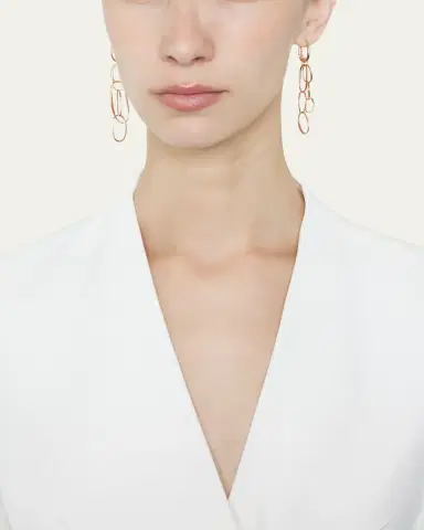 Pomellato 18k Rose Gold Oval-Link Earrings | Thumbnail 2