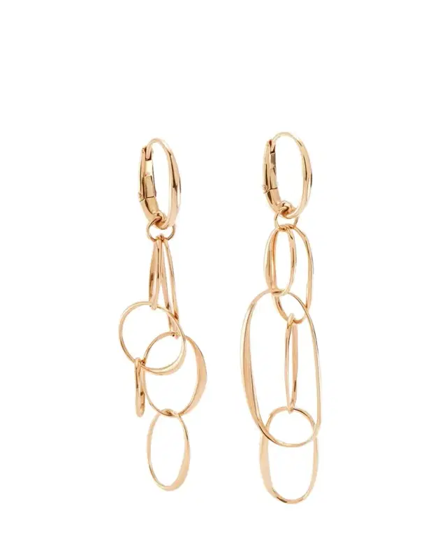 Pomellato 18k Rose Gold Oval-Link Earrings