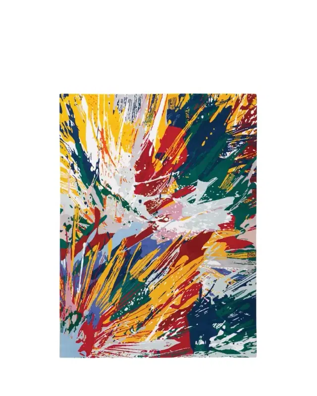 Splatter Bright Hand-Knotted Rug, 6' x 9'