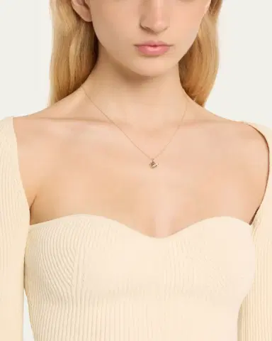 Sydney Evan 14K Yellow Gold Beehive Charm Necklace | Thumbnail 2