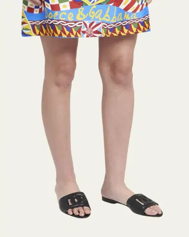 Dolce & Gabbana Cutout DG Flat Slide Sandals | Thumbnail 12