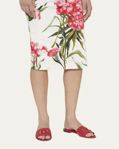 Dolce & Gabbana Cutout DG Flat Slide Sandals | Thumbnail 16
