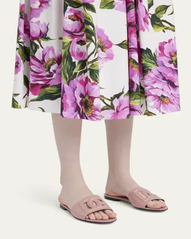 Dolce & Gabbana Cutout DG Flat Slide Sandals | Thumbnail 19