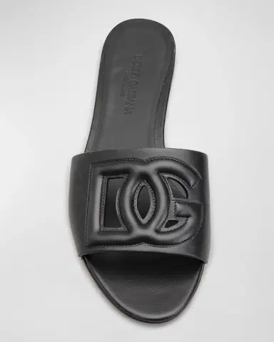 Dolce & Gabbana Cutout DG Flat Slide Sandals | Thumbnail 26